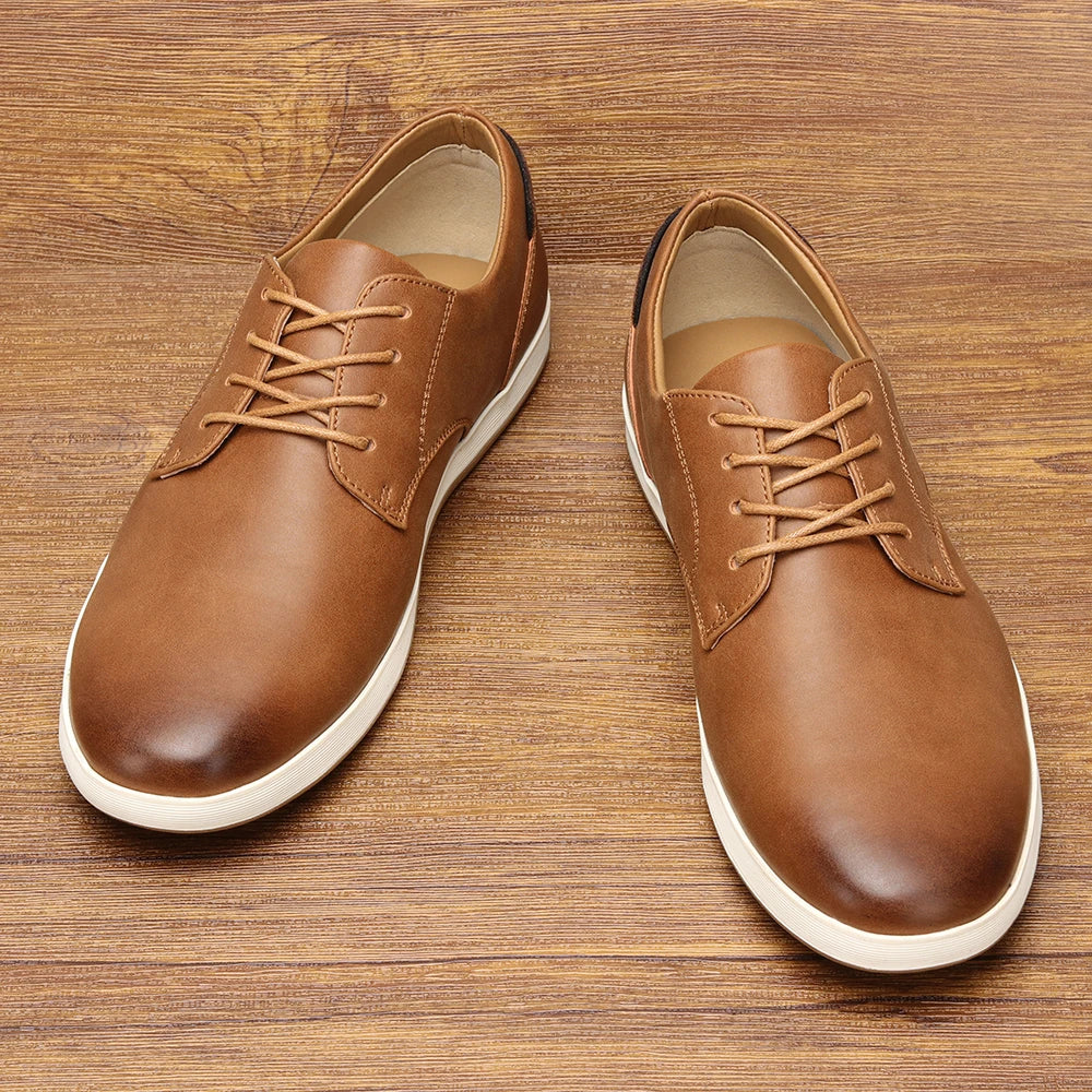 Men's Leather Casual Sneakers image 4