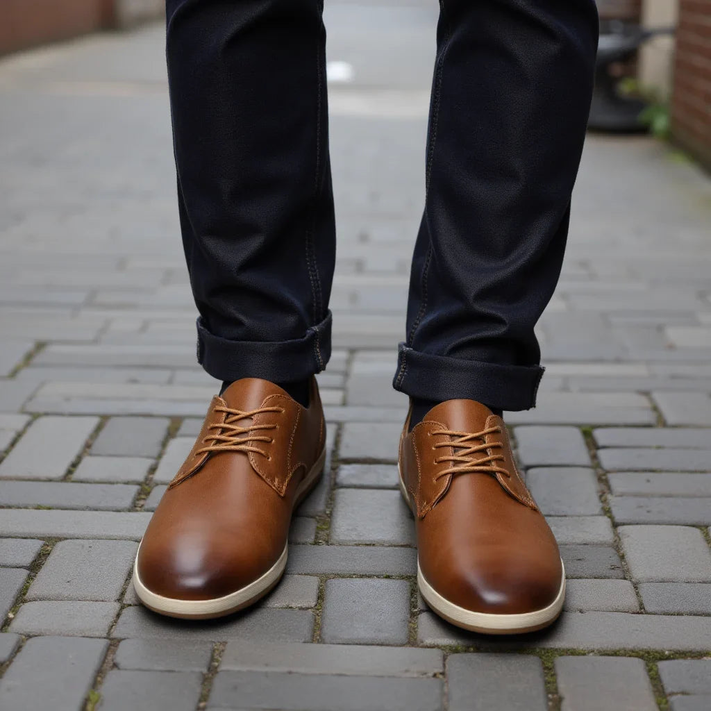 Men's Leather Casual Sneakers image 5
