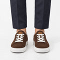 Men’s Suede sneakers with contrast heel tabs image 1