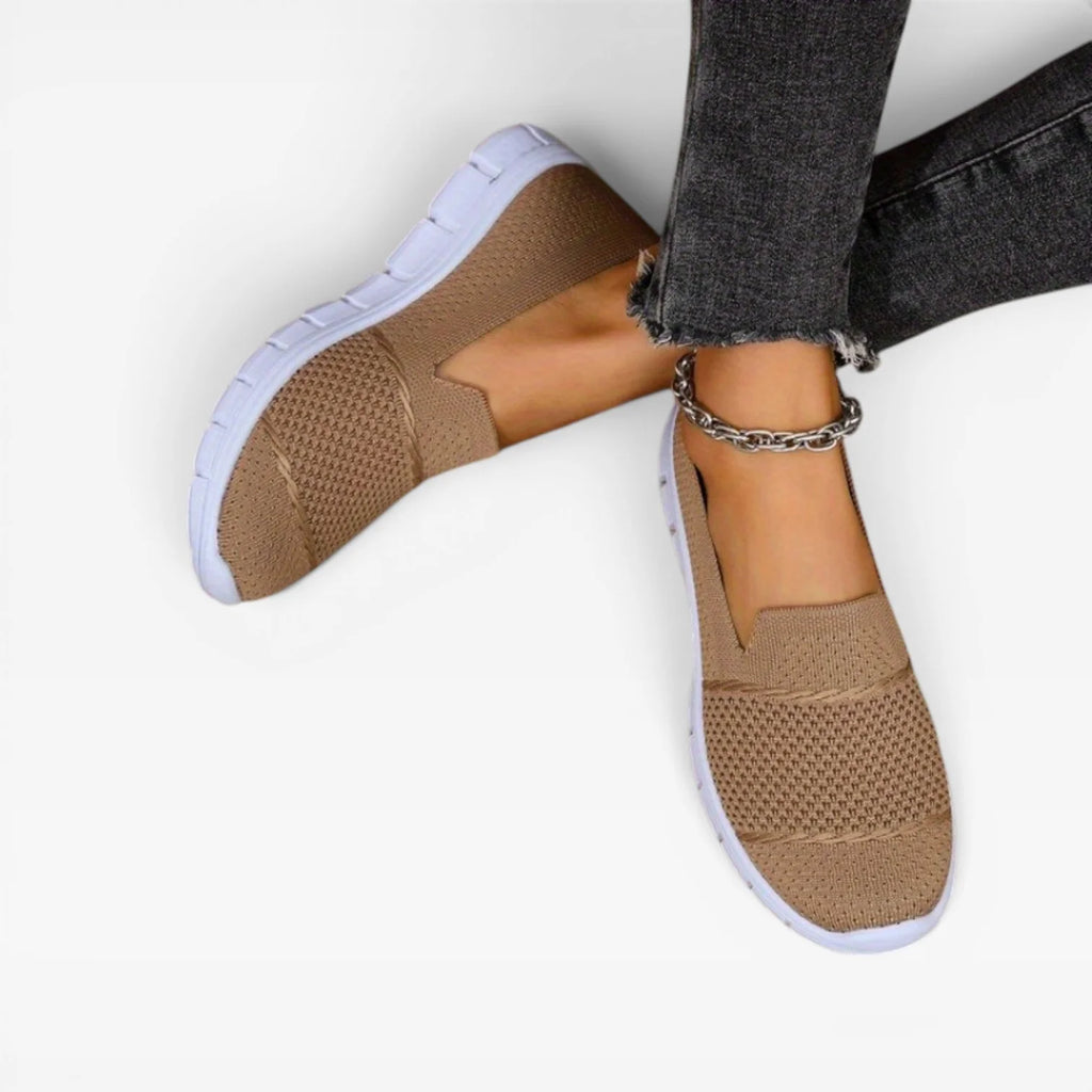Women's Breathable Knit Slip On Sneakers – Lightweight Comfort Trainers image 2