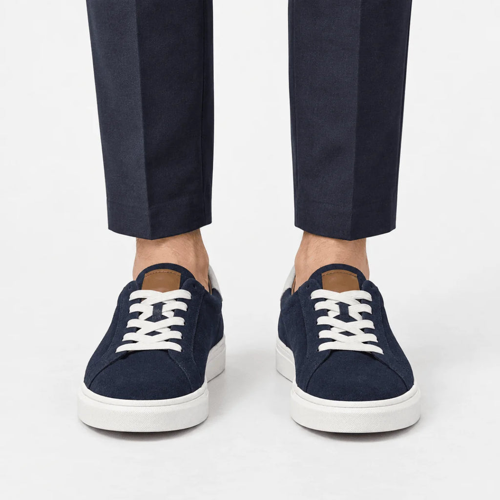Men’s Suede sneakers with contrast heel tabs image