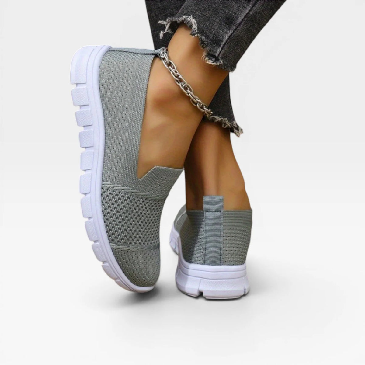 Women's Breathable Knit Slip On Sneakers – Lightweight Comfort Trainers image 10