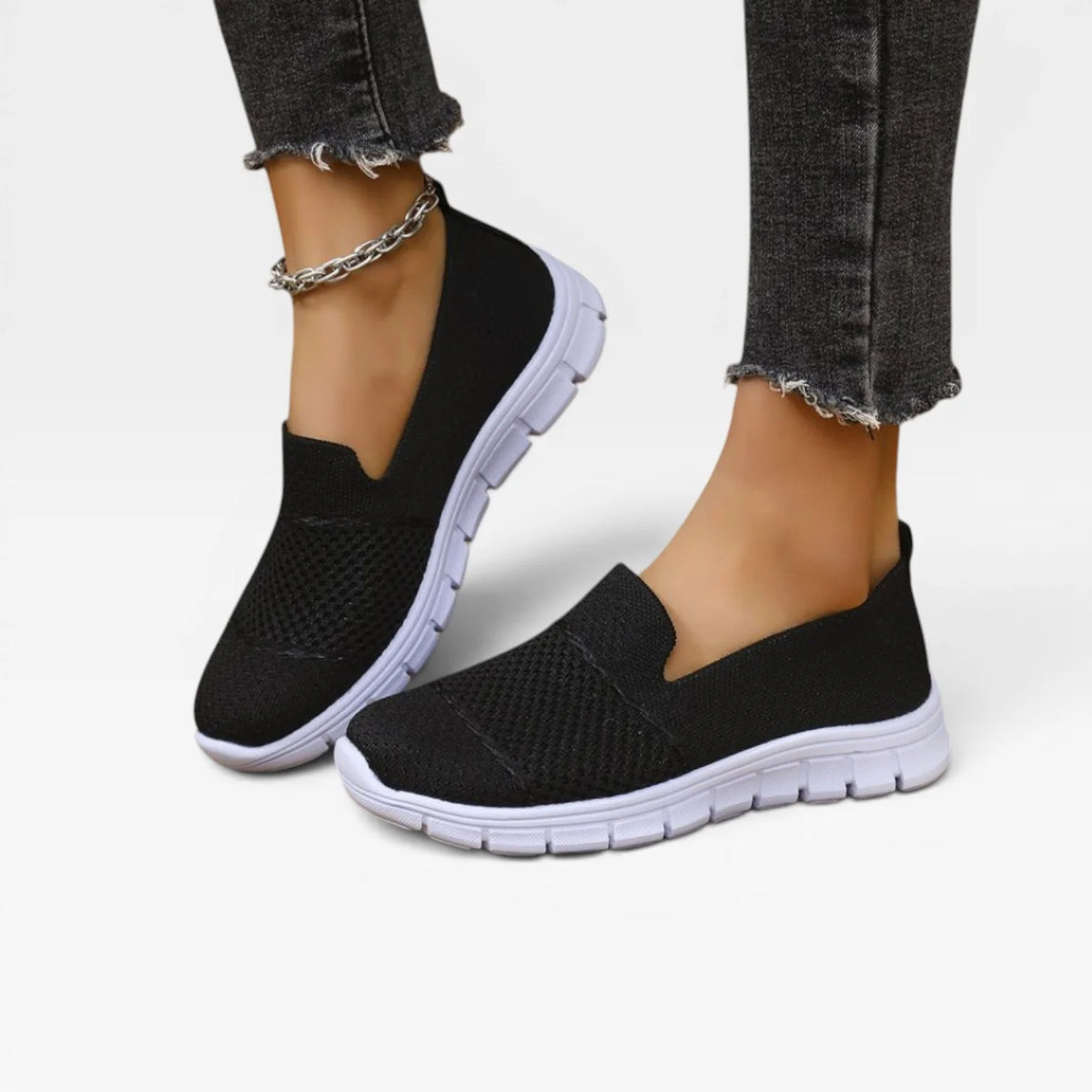Women's Breathable Knit Slip On Sneakers – Lightweight Comfort Trainers image 5