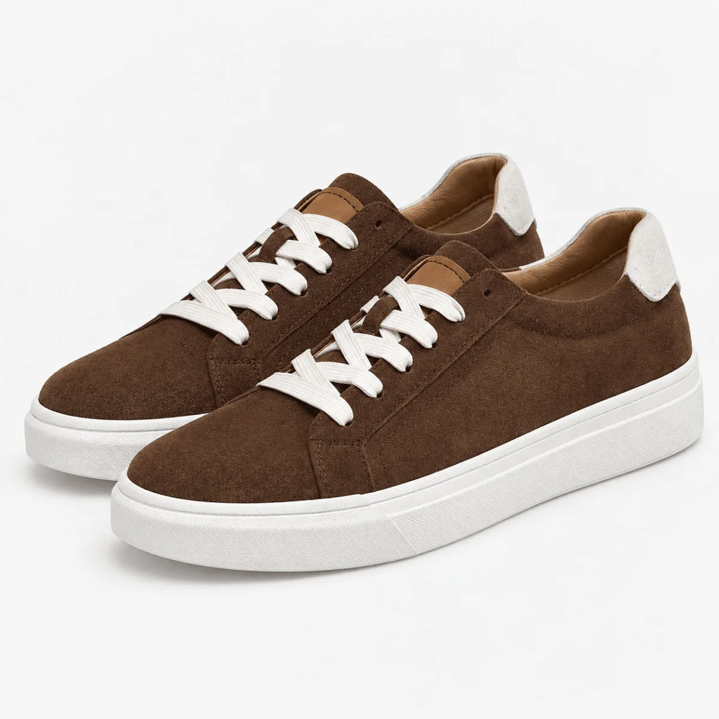 Men’s Suede sneakers with contrast heel tabs image 0