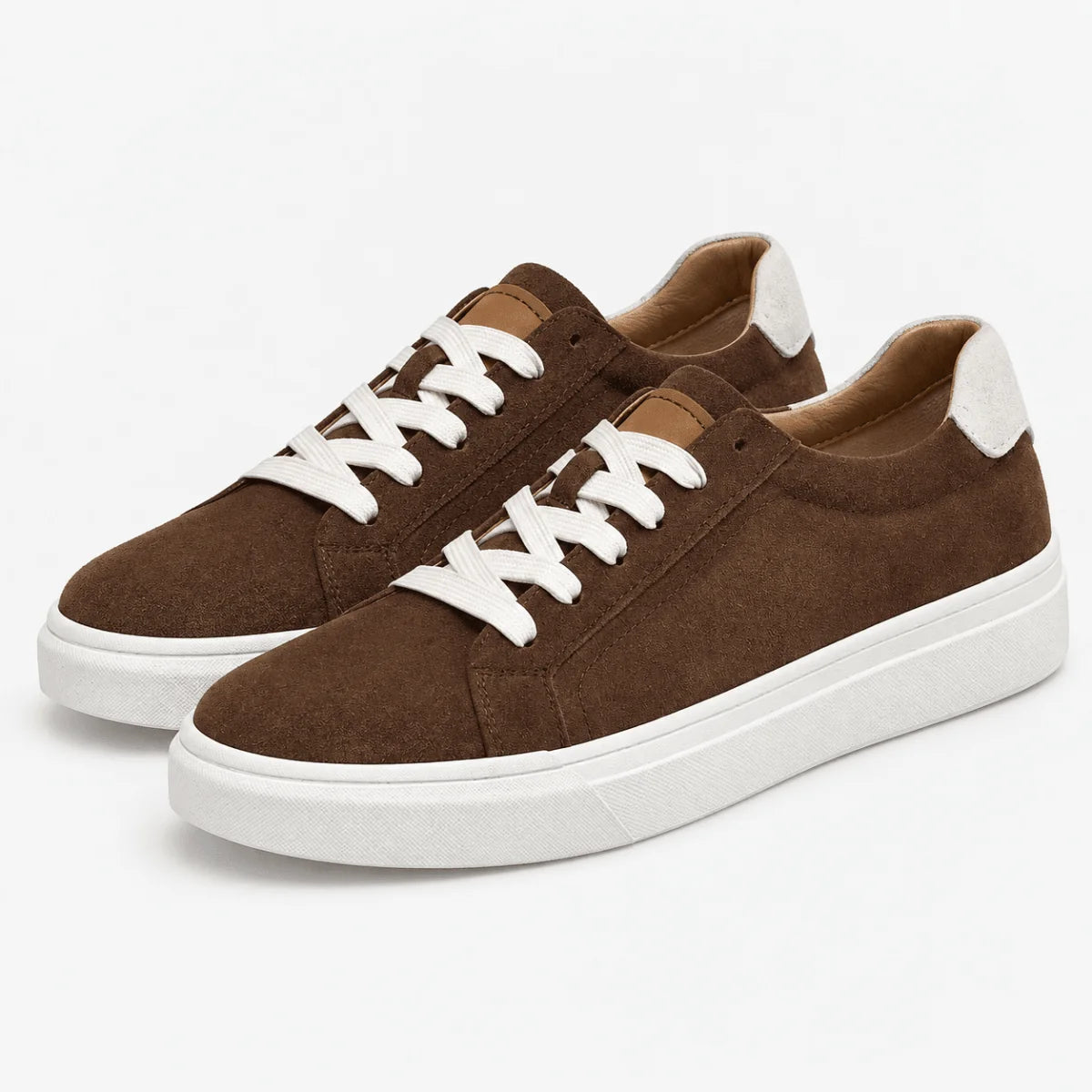 Men’s Suede sneakers with contrast heel tabs image 0