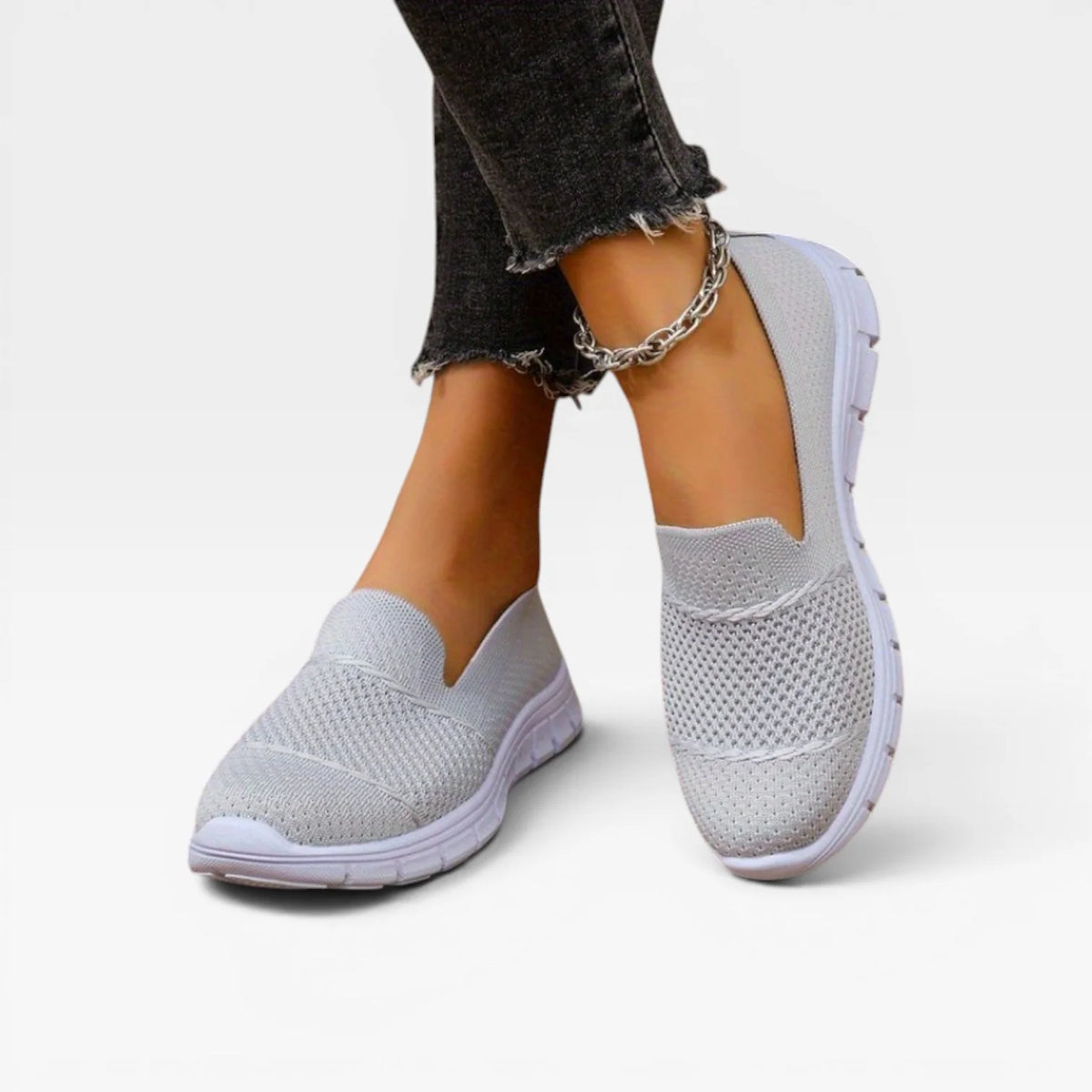 Women's Breathable Knit Slip On Sneakers – Lightweight Comfort Trainers image 7