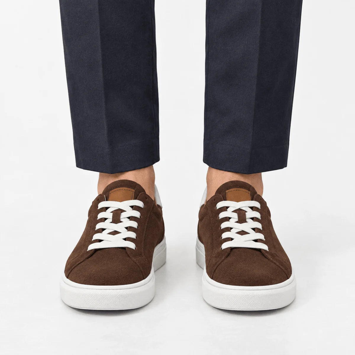 Men’s Suede sneakers with contrast heel tabs image
