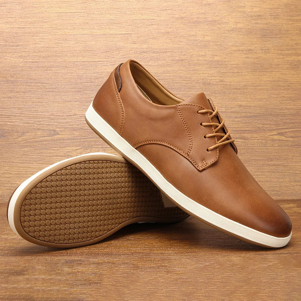 Men's Leather Casual Sneakers image 2