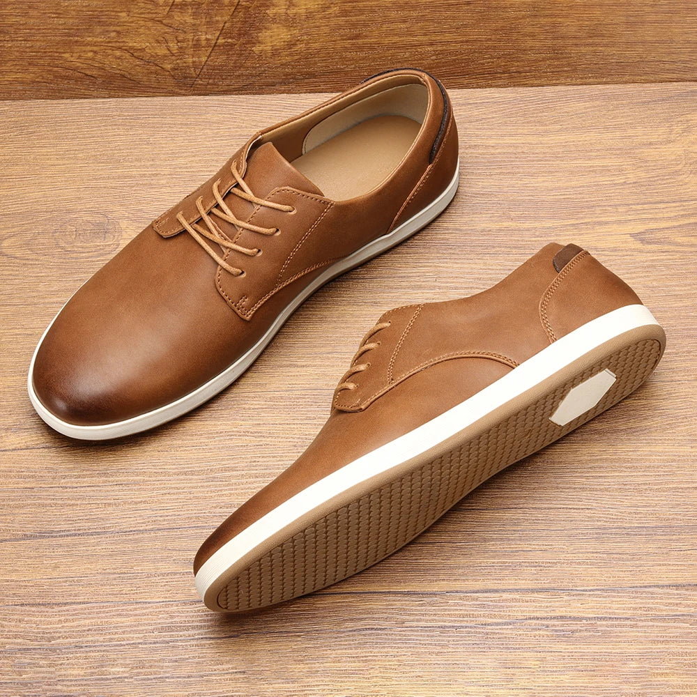 Men's Leather Casual Sneakers image 3