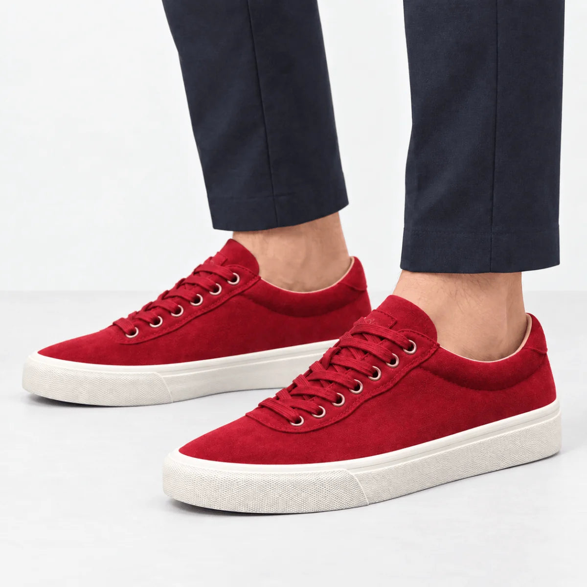 Men’s Canvas lace up sneakers with contrast soles image 6