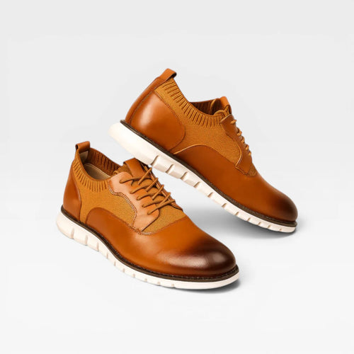 Men's Oxford Style Trainers – Smart Casual Lace Up Leather Sneakers image 1