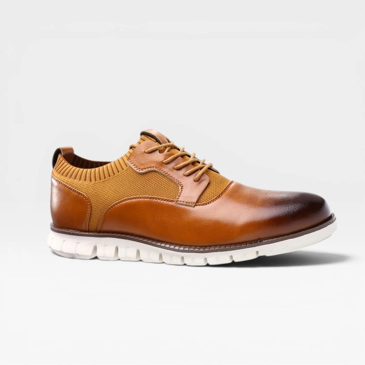 Men's Oxford Style Trainers – Smart Casual Lace Up Leather Sneakers image