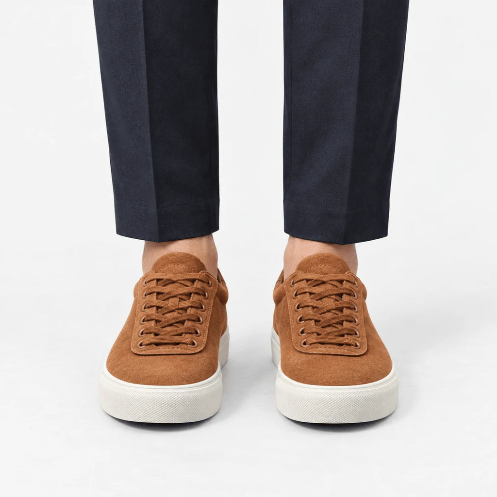 Men’s Canvas lace up sneakers with contrast soles image