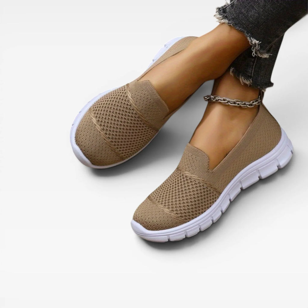 Women's Breathable Knit Slip On Sneakers – Lightweight Comfort Trainers image 1