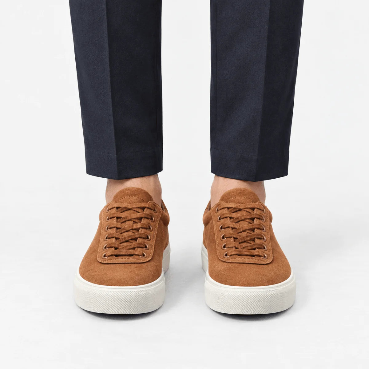Men’s Canvas lace up sneakers with contrast soles image