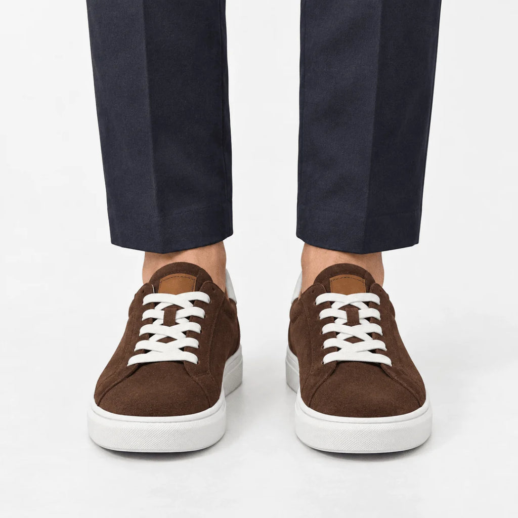 Men’s Suede sneakers with contrast heel tabs image