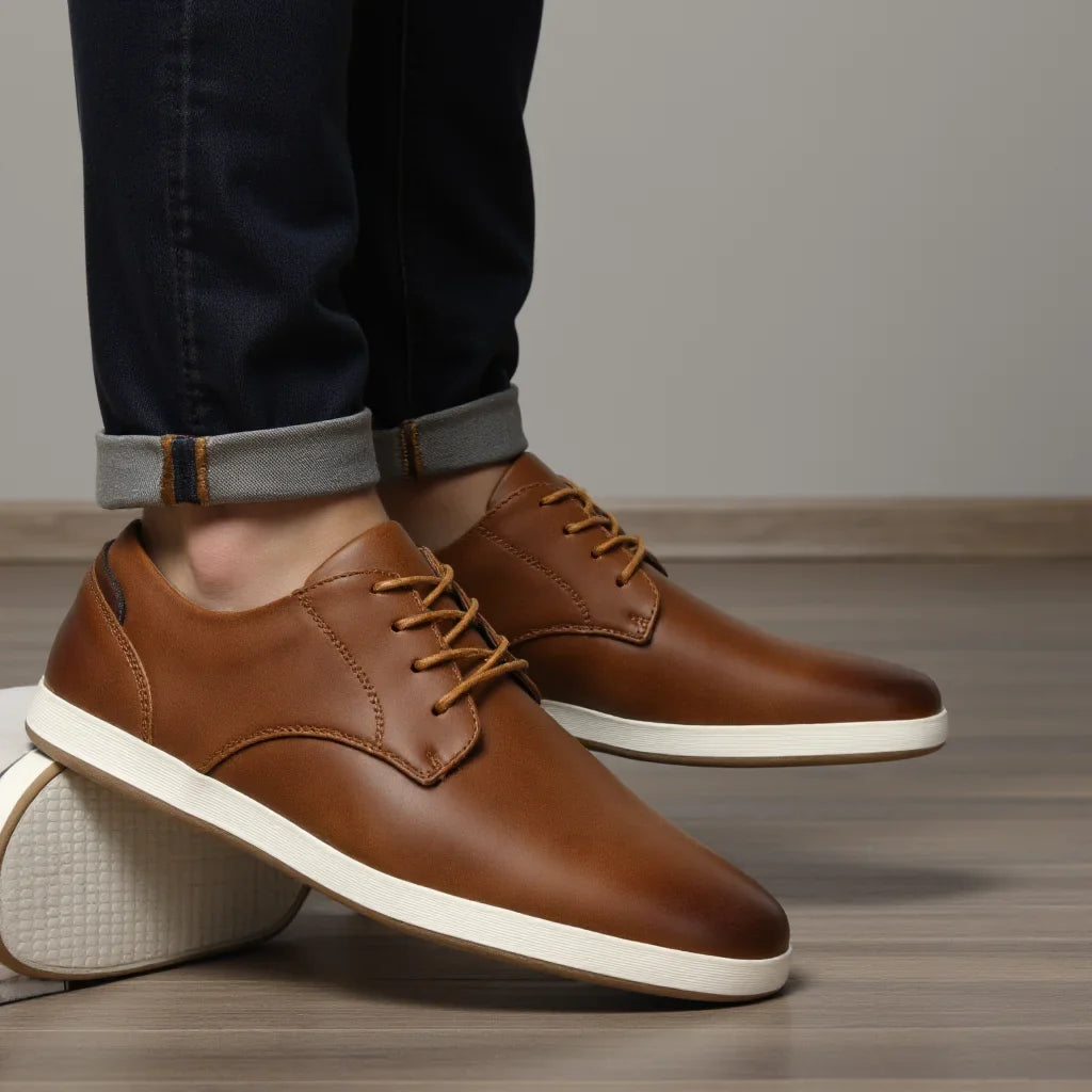 Men's Leather Casual Sneakers image 6
